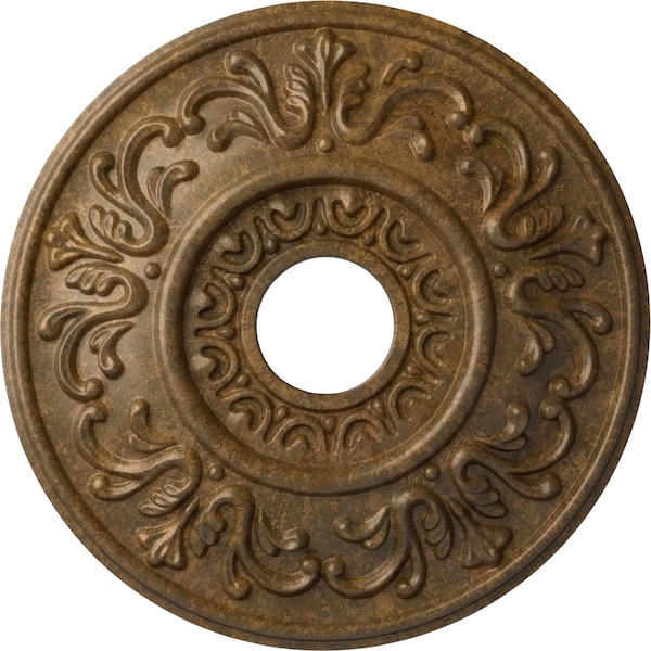Ekena Millwork Valletta Ceiling Medallion (Fits Canopies up to 3 1/2"), 18"OD x 3 1/2"ID x 1"P, Rubbed Bronze CM18VLRZS - main